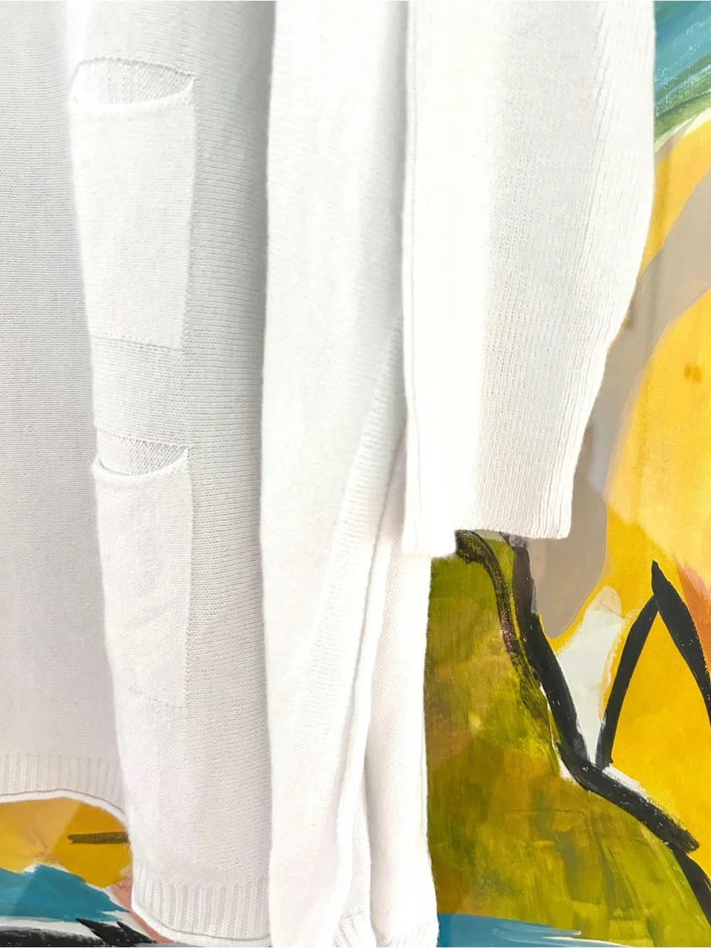 Mersea Catalina Sweater White Top Women's OS One Size Relaxed Travel Coastal - Picture 9 of 16